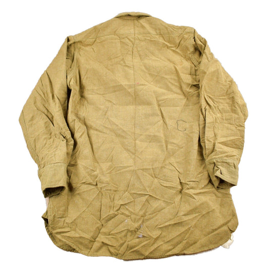 Vintage 1940s Military Button Up Shirt Men's Medium from propervintagecanada