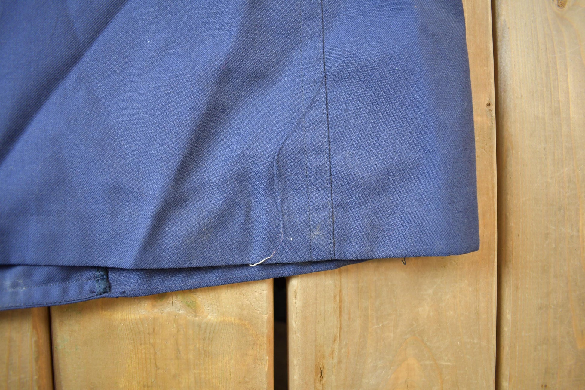 Vintage 1940s Military Navy Sailor Officer Long Trench Coat from propervintagecanada