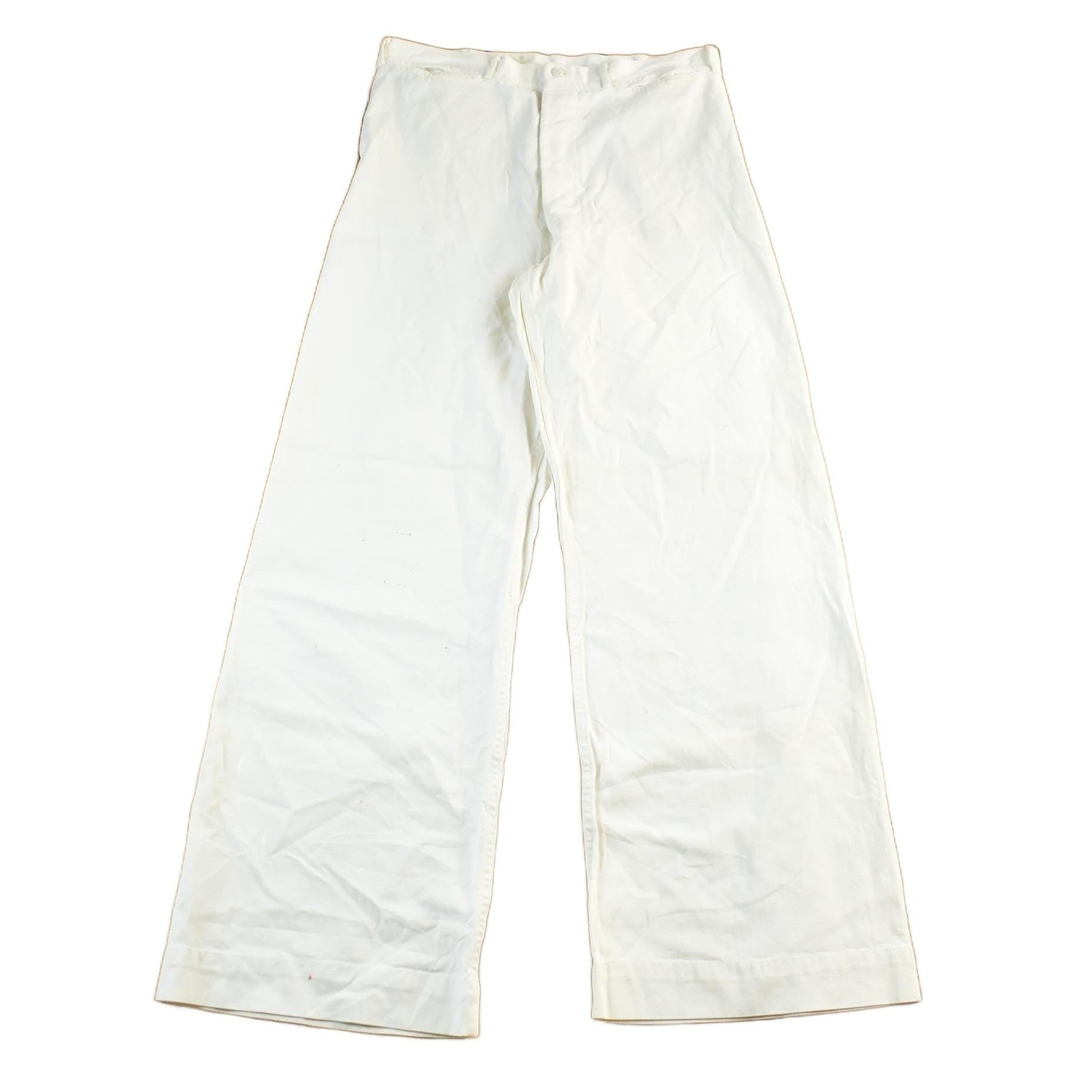 Vintage 1940s Navy Military Bell Bottom Pants Men's Medium 32 x 32 from propervintagecanada