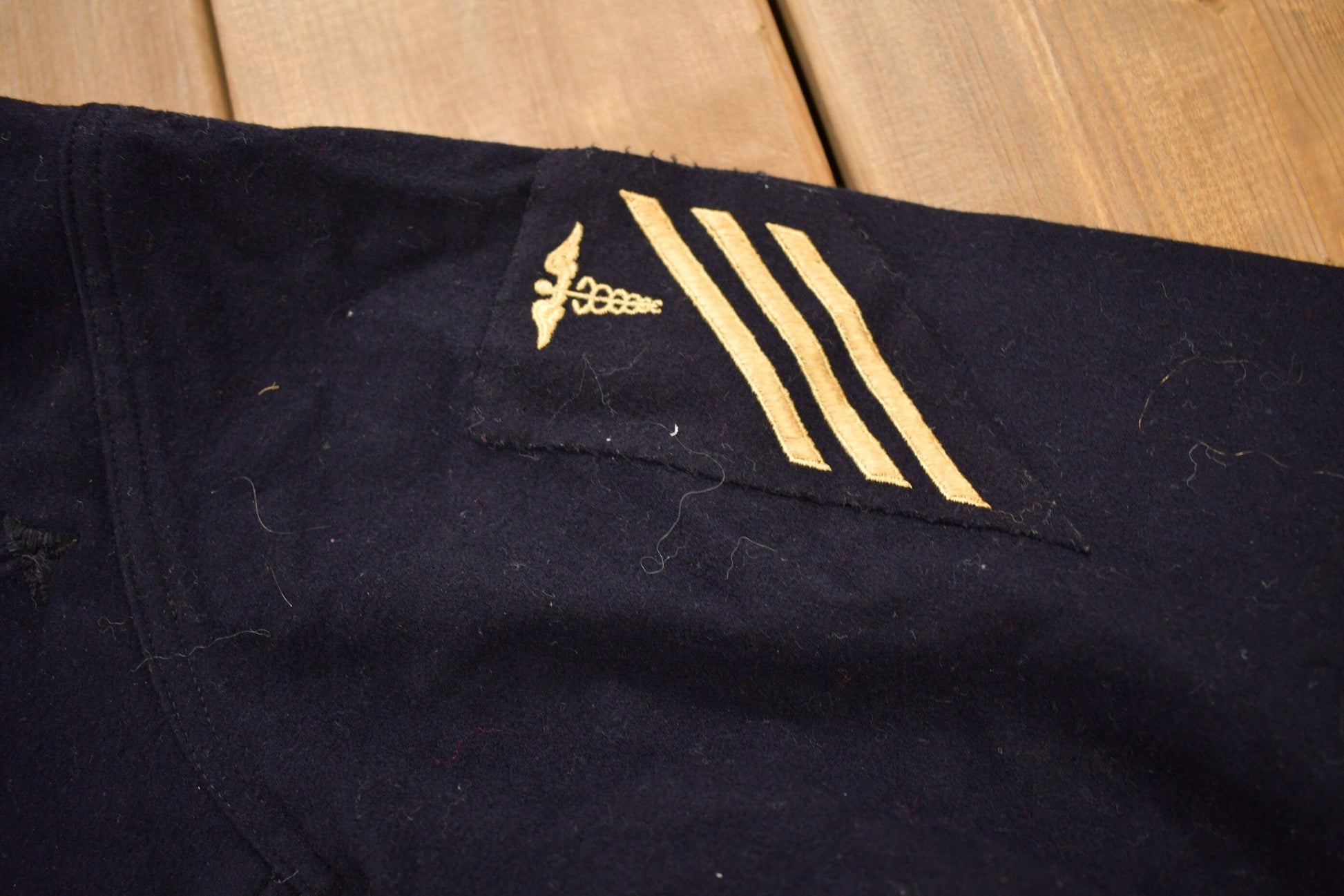 Vintage 1940s Navy Naval Wool Sweater Men's Small from propervintagecanada