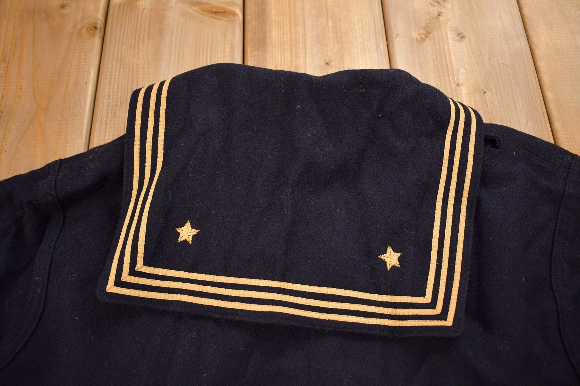 Vintage 1940s Navy Naval Wool Sweater Men's Small from propervintagecanada