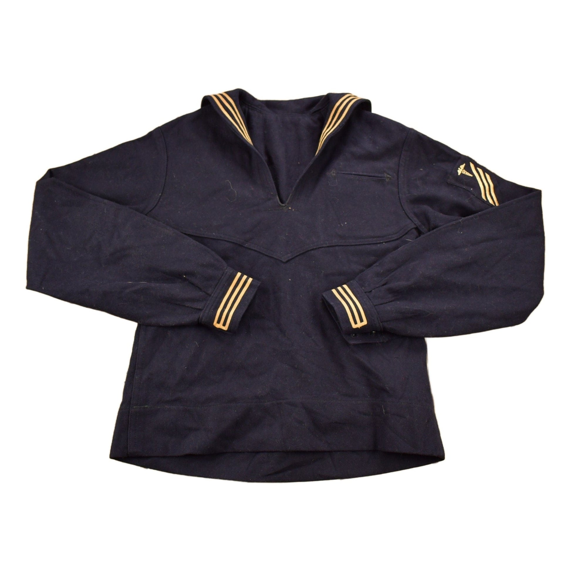 Vintage 1940s Navy Naval Wool Sweater Men's Small from propervintagecanada