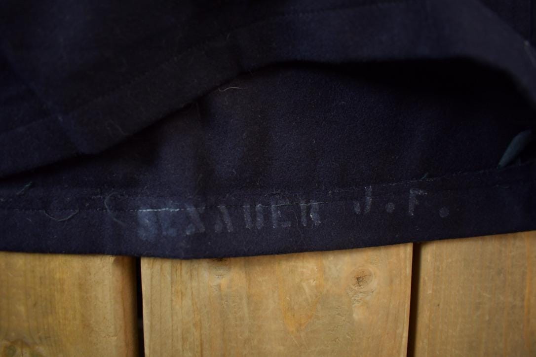 Vintage 1940s Navy Wool WW2 Pull Over Marine Unifrom Jacket Men's Small from propervintagecanada