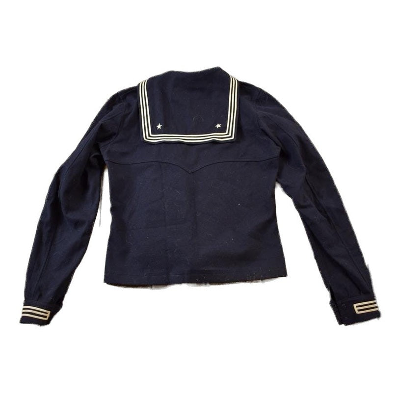 Vintage 1940s Navy Wool WW2 Pull Over Marine Unifrom Jacket Men's Small from propervintagecanada