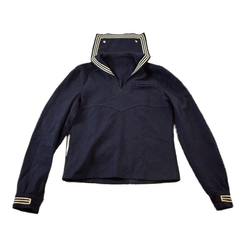 Vintage 1940s Navy Wool WW2 Pull Over Marine Unifrom Jacket Men's Small from propervintagecanada