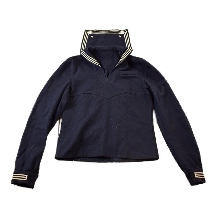 Vintage 1940s Navy Wool WW2 Pull Over Marine Unifrom Jacket Men's Small from propervintagecanada