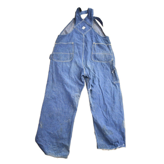 Vintage 1940s Pay Day JC Penney Denim Overalls 44 x 29 from propervintagecanada