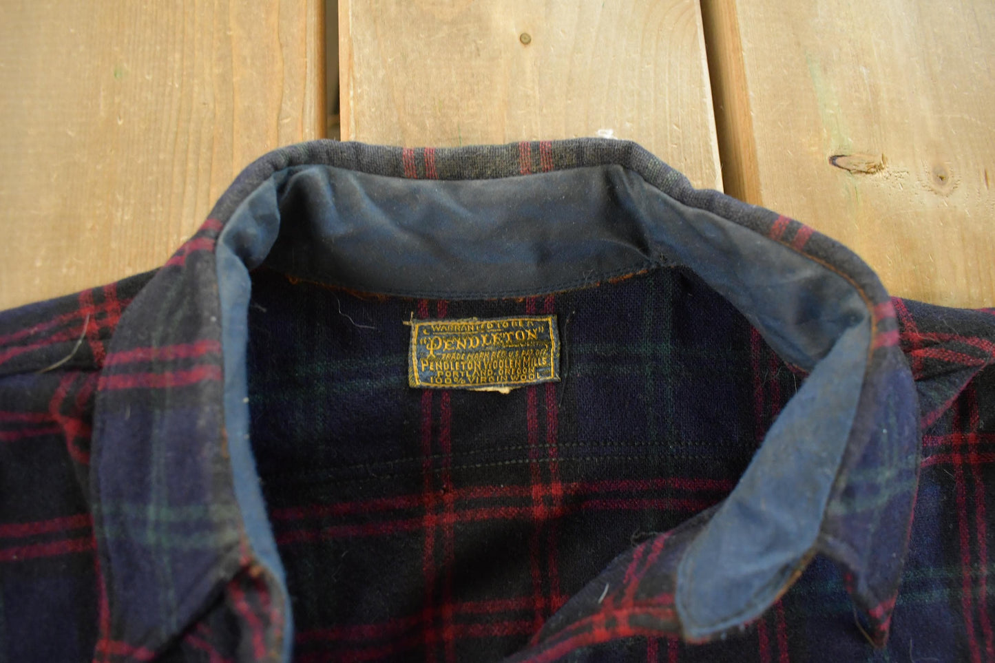 Vintage 1940s Pendleton Wool Board Button Up Board Shirt Men's XL from propervintagecanada