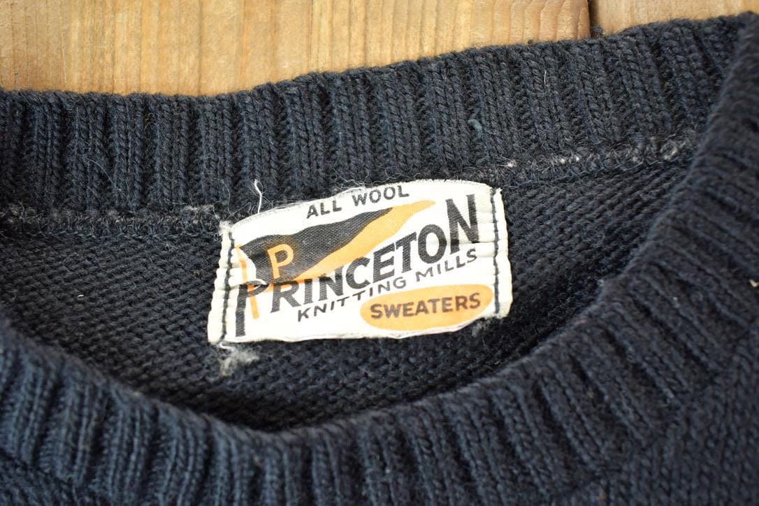 Vintage 1940s Princeton Knitting Mills All Wool S University Collegiate Crewneck from propervintagecanada