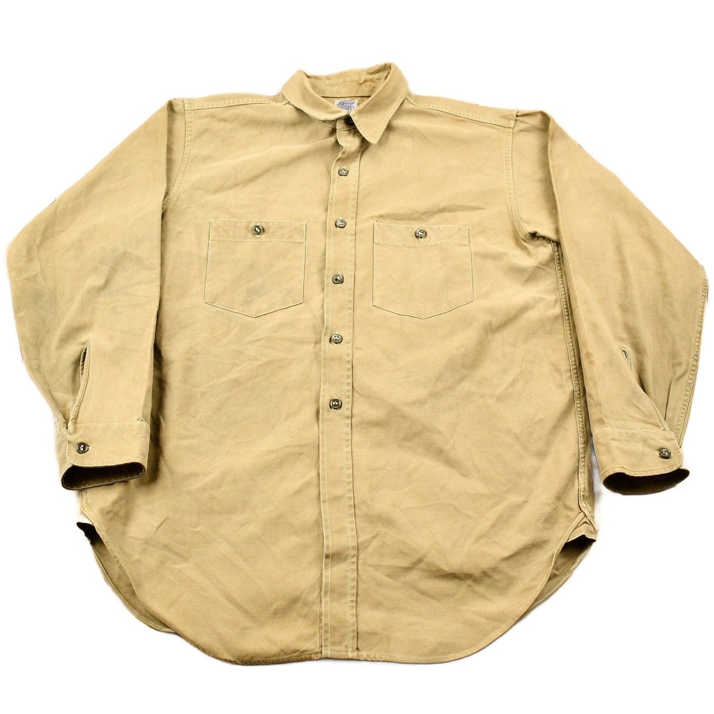 Vintage 1940s Reeves Hercules Mountain Cloth Work Shirt Jacket Men's Large from propervintagecanada