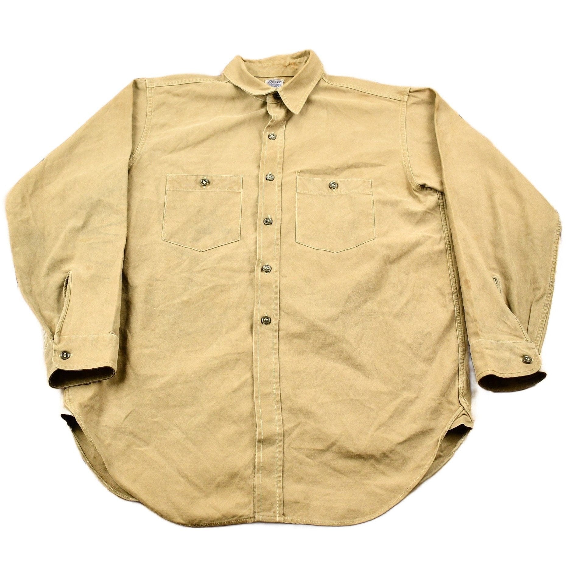 Vintage 1940s Reeves Hercules Mountain Cloth Work Shirt Jacket Men's Large from propervintagecanada