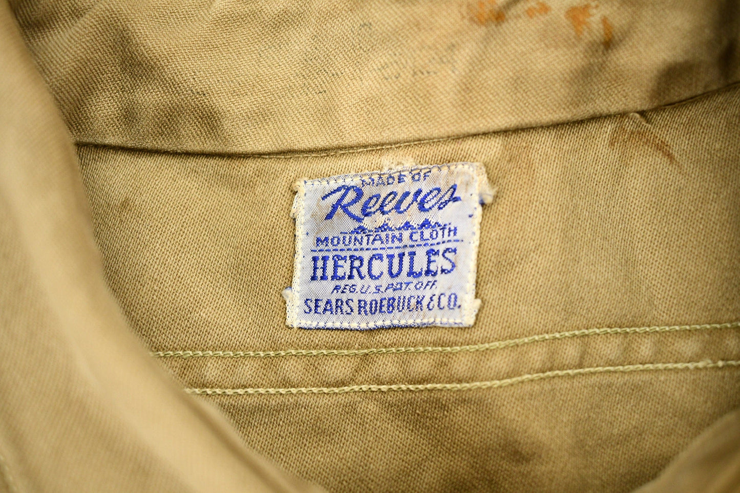 Vintage 1940s Reeves Hercules Mountain Cloth Work Shirt Jacket Men's Large from propervintagecanada