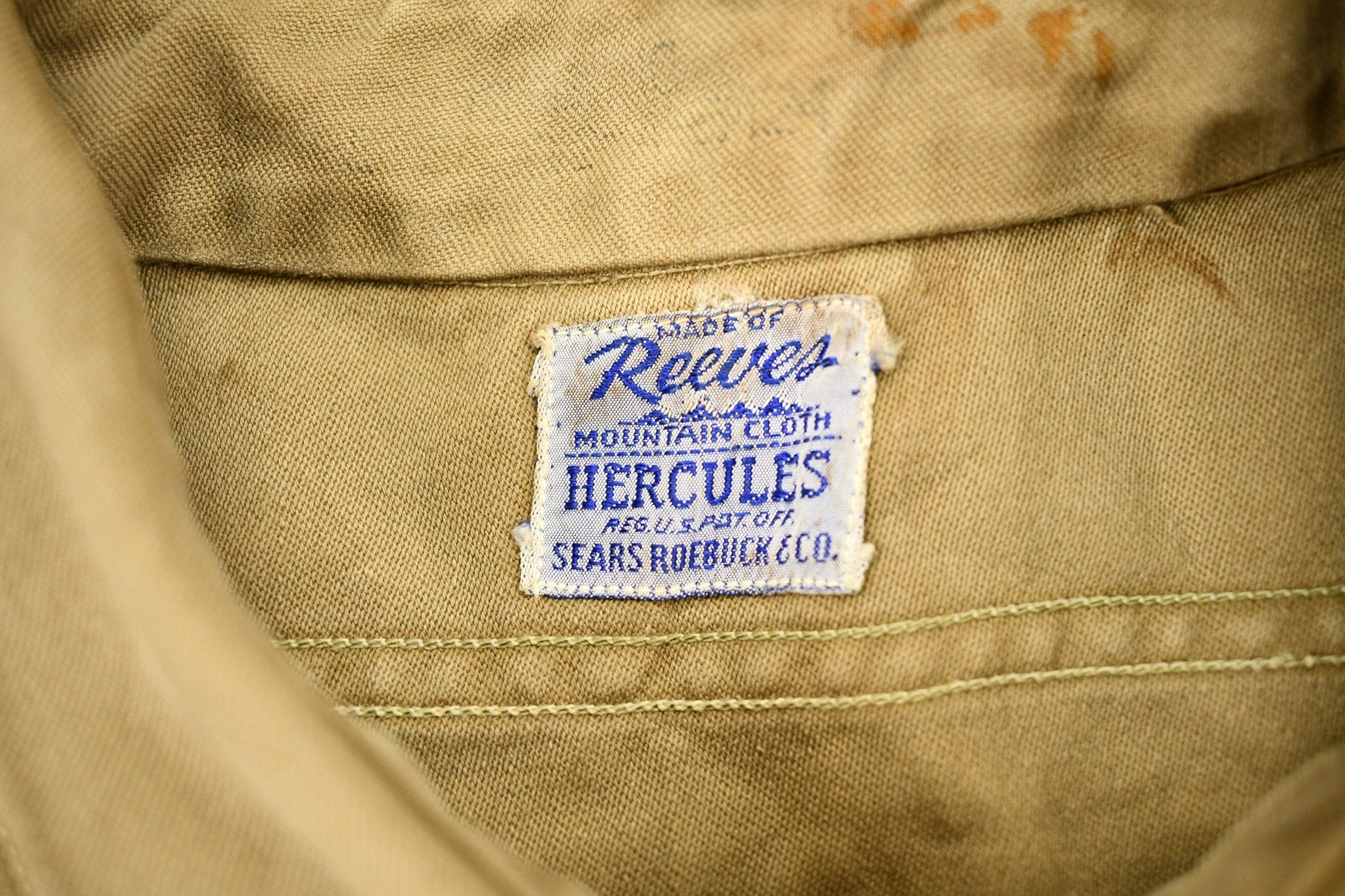 Vintage 1940s Reeves Hercules Mountain Cloth Work Shirt Jacket Men's Large from propervintagecanada