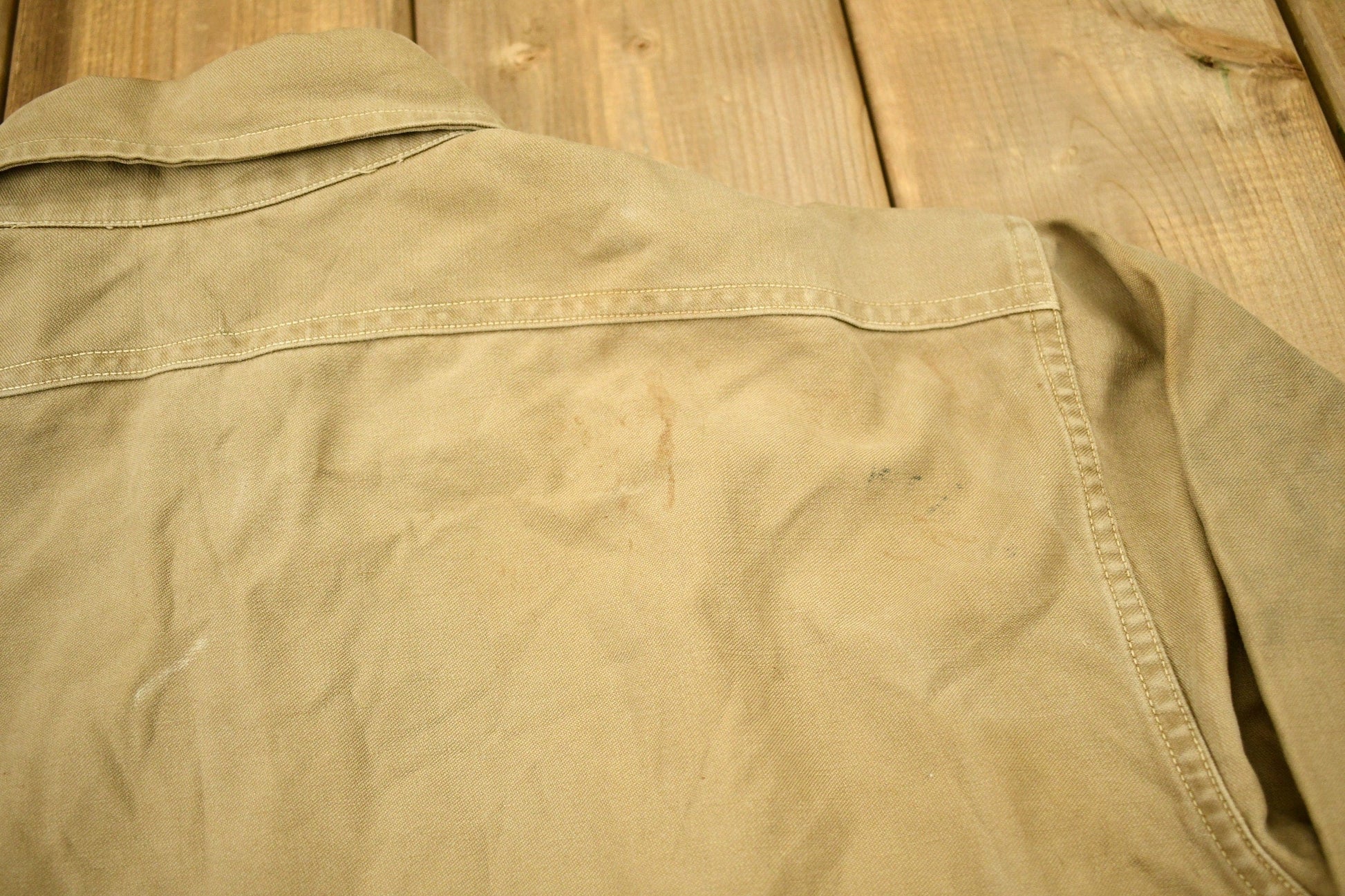 Vintage 1940s Reeves Hercules Mountain Cloth Work Shirt Jacket Men's Large from propervintagecanada