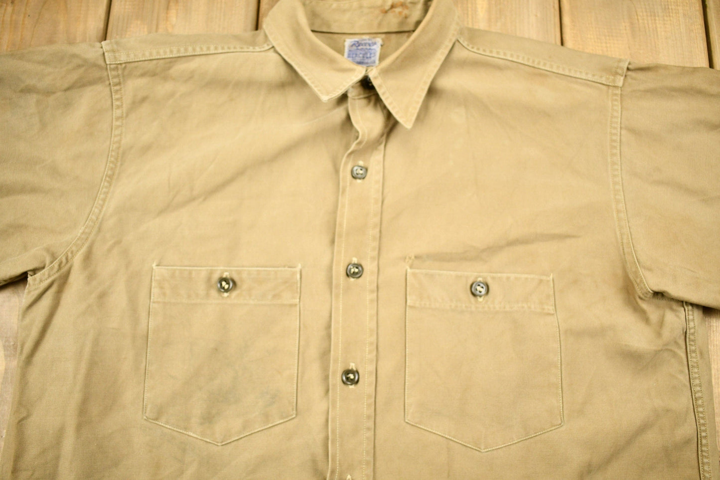 Vintage 1940s Reeves Hercules Mountain Cloth Work Shirt Jacket Men's Large from propervintagecanada
