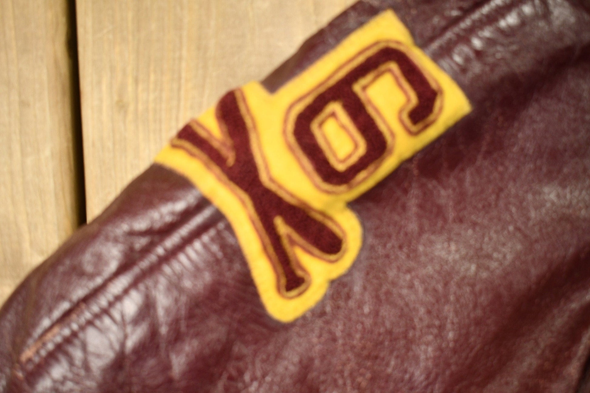 Vintage 1940s Samsonite Horsehide Varsity Jacket Industrial Champs Leather Jacket Men's Small from propervintagecanada