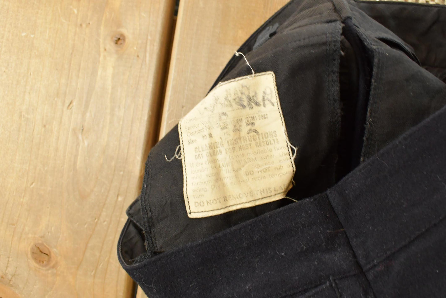 Vintage 1940s US Navy Bell Bottom Pants, Men's 28x28, Laced Fly from propervintagecanada