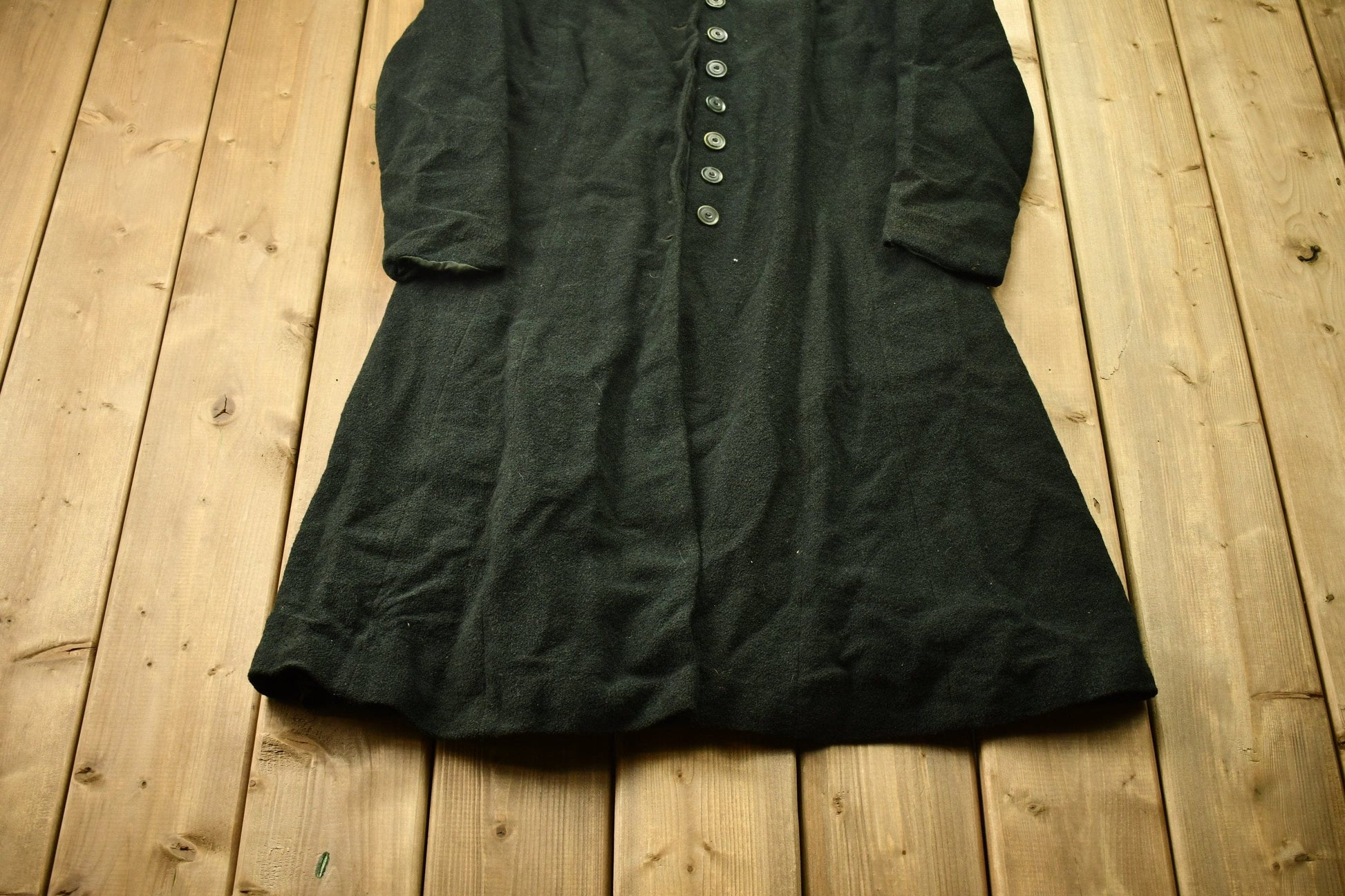 Vintage 1940s Wool Union Made Trecnh Coat Men's Small from propervintagecanada