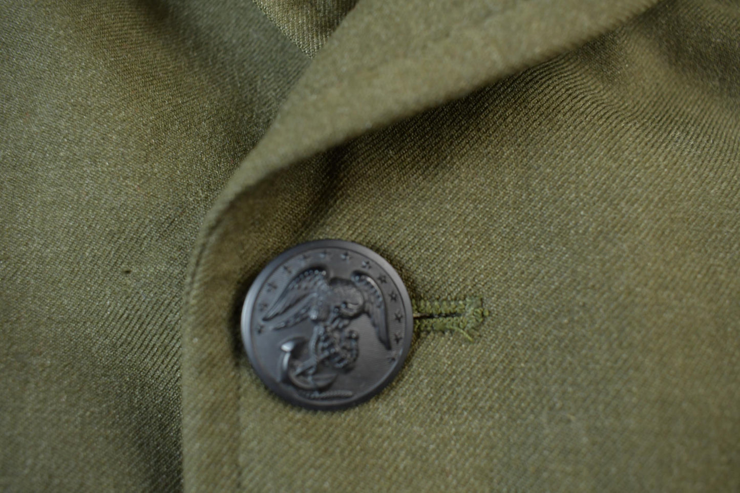 Vintage 1940s World War 2 Military Button Up Wool Overcoat from propervintagecanada