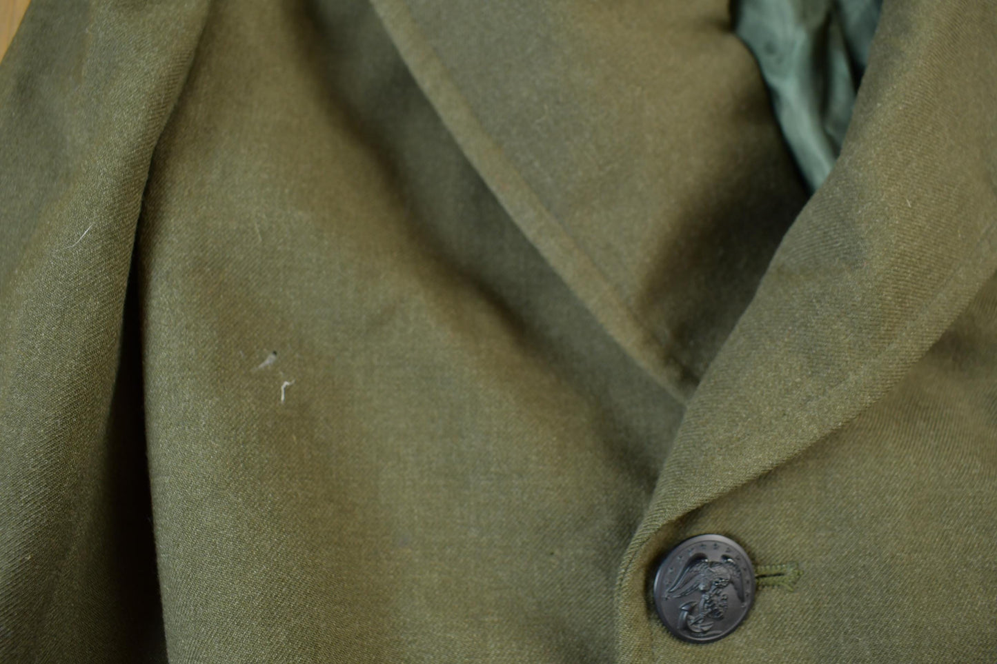 Vintage 1940s World War 2 Military Button Up Wool Overcoat from propervintagecanada