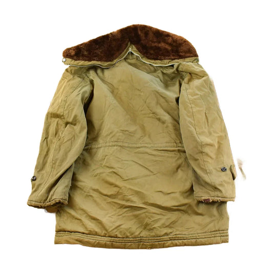 Vintage 1940s WW2 Air Force Type B-9 Parka Flyer Shearling Fur Hood Jacket Men's Large from propervintagecanada