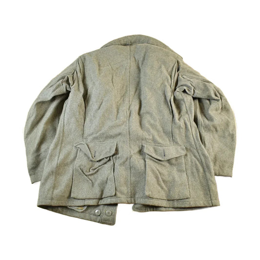 Vintage 1940s WW2 Era European Military Wool Collared Army Jacket Men's Large from propervintagecanada