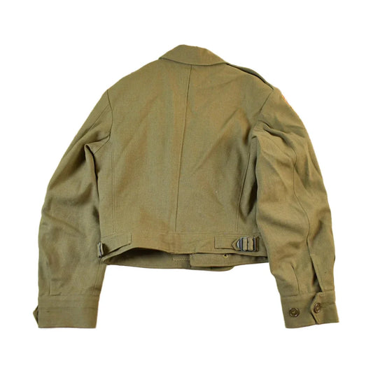 Vintage 1940s WW2 Ike Constabulary Wool Button Up Jacket Men's S from propervintagecanada