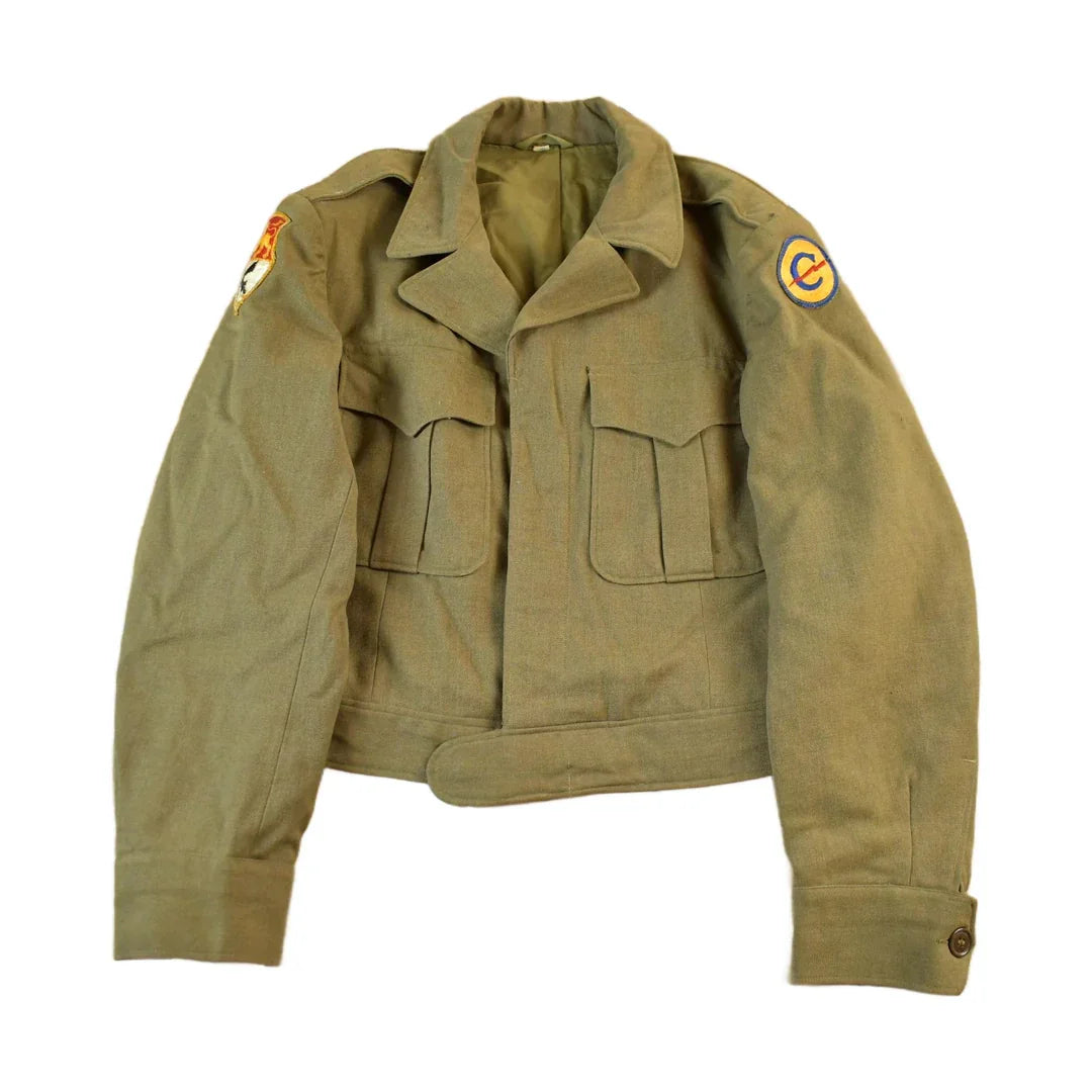 Vintage 1940s WW2 Ike Constabulary Wool Button Up Jacket Men's S from propervintagecanada