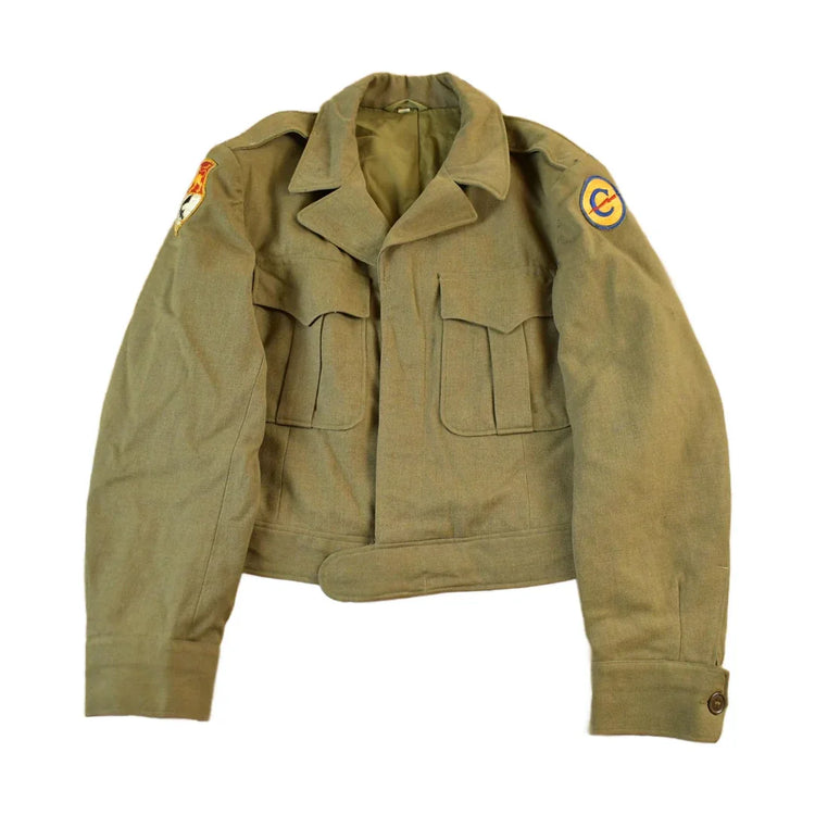 Vintage 1940s WW2 Ike Constabulary Wool Button Up Jacket Men's S from propervintagecanada