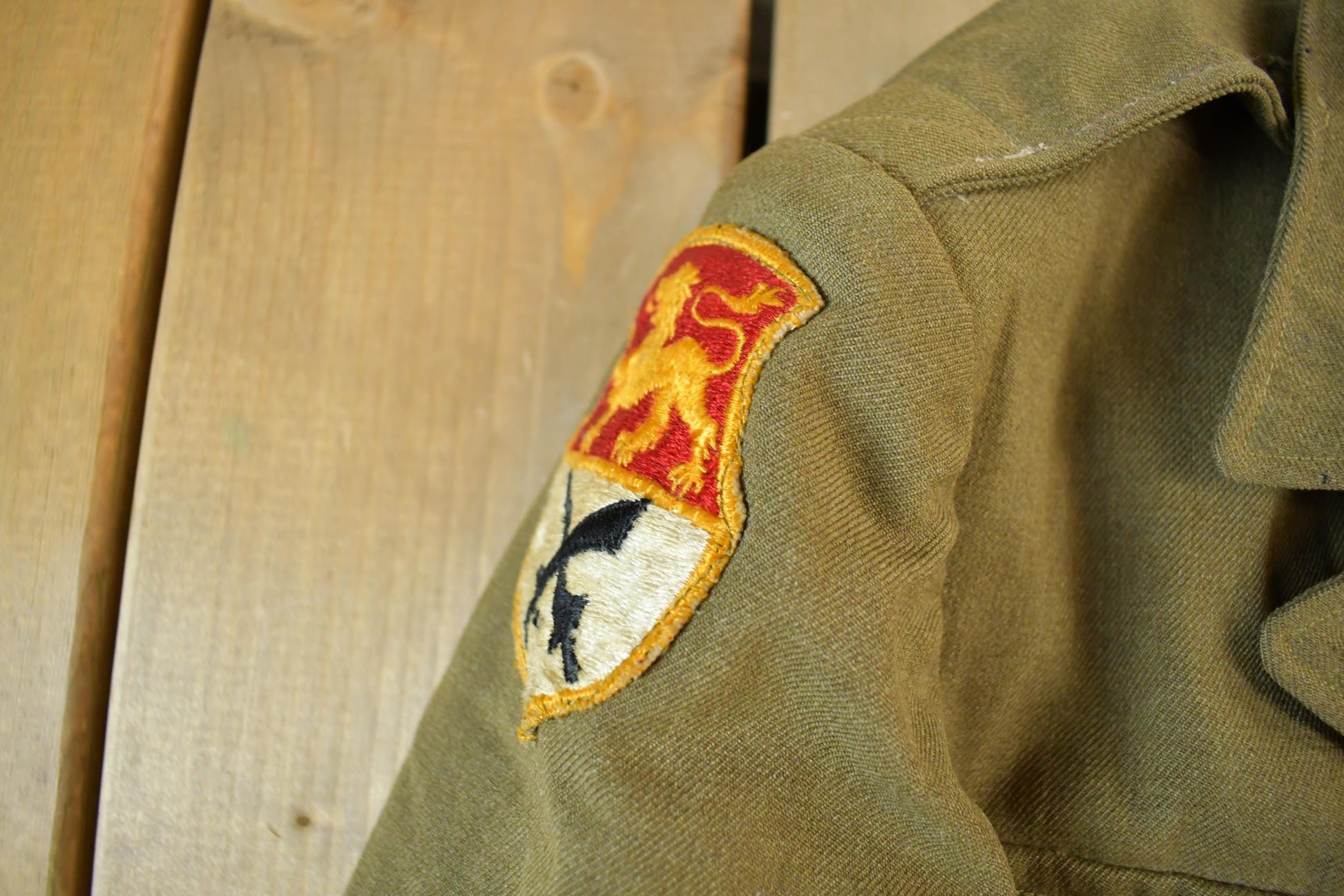Vintage 1940s WW2 Ike Constabulary Wool Button Up Jacket Men's S from propervintagecanada