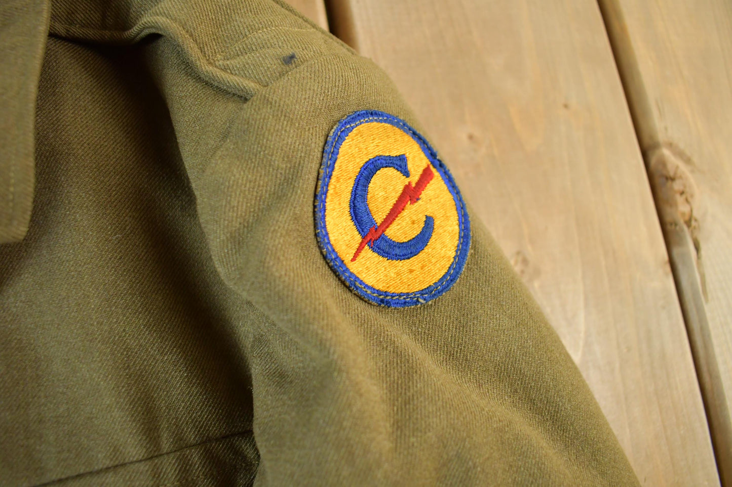 Vintage 1940s WW2 Ike Constabulary Wool Button Up Jacket Men's S from propervintagecanada