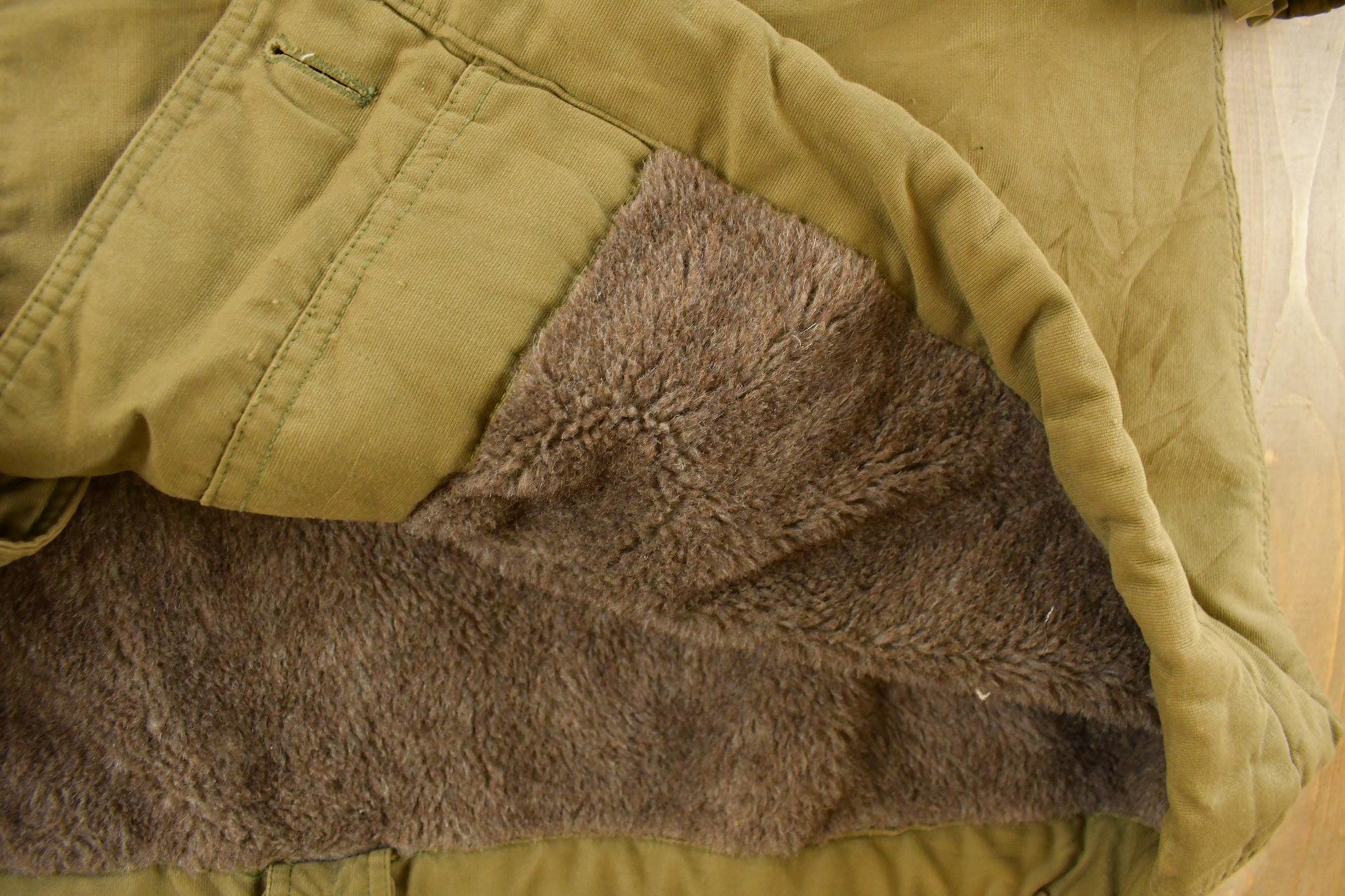 Vintage 1940s WW2 Navy Alpaca Lined Deck Coat Men's Medium from propervintagecanada