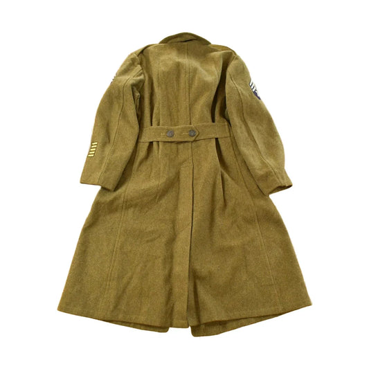 Vintage 1940s WWII Era Military Wool Trench Coat Men's M from propervintagecanada