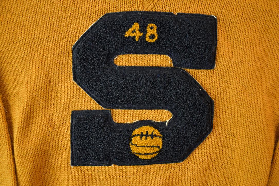 Vintage 1948 Imperial Athletic Knitwear S Basketball Knit University Collegiate V Neck Sweater from propervintagecanada