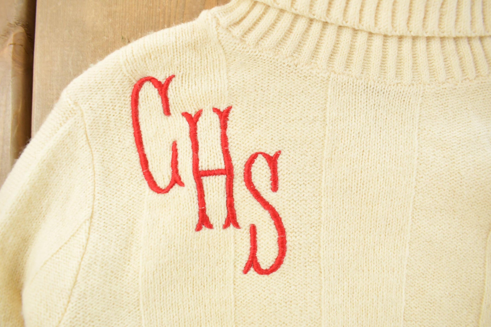 Vintage 1950's Garland Sheltie Mist Collegiate Knit Turtleneck Sweater Women's S from propervintagecanada