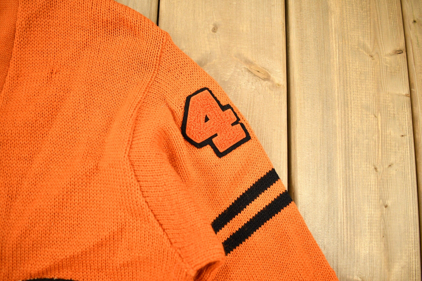 Vintage 1950s 100% Wool Collegiate Cardigan Knit Sweater Men's Medium from propervintagecanada