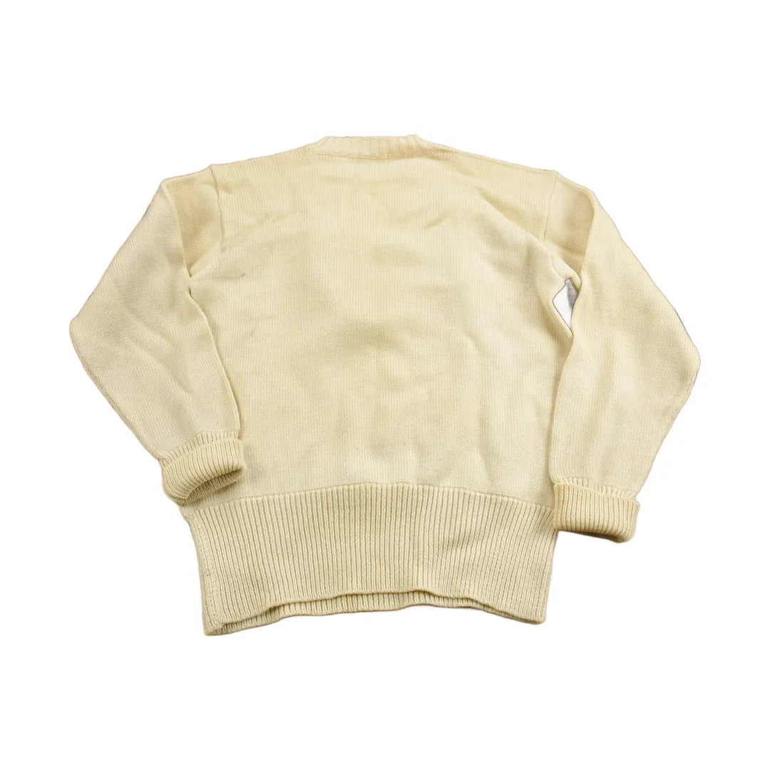 Vintage 1950s 100% Wool Collegiate Varsity Style Knit Sweater "LV" True Vintage Made In USA from propervintagecanada