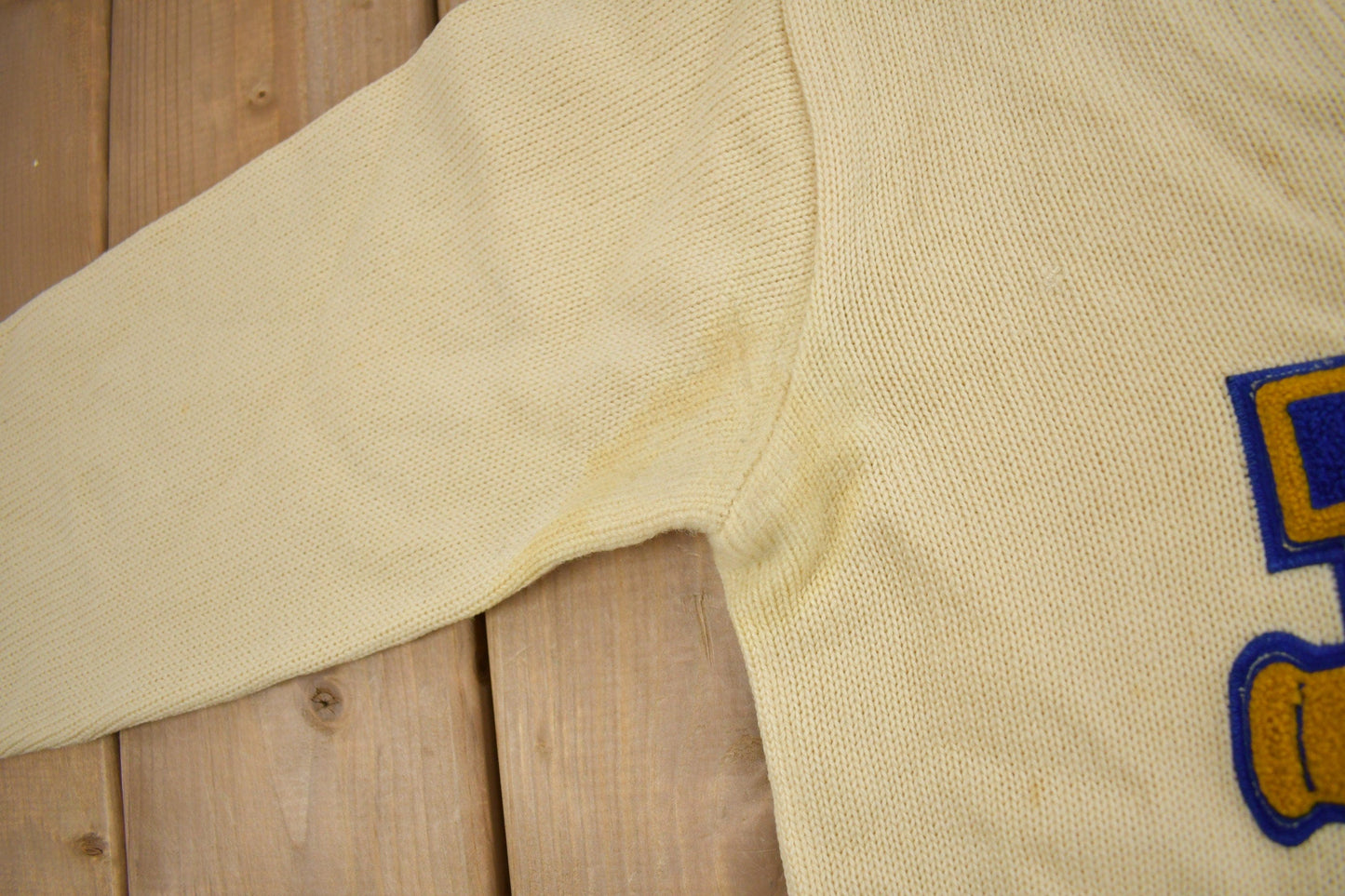 Vintage 1950s 100% Wool Collegiate Varsity Style Knit Sweater "MCH" True Vintage Men's S from propervintagecanada