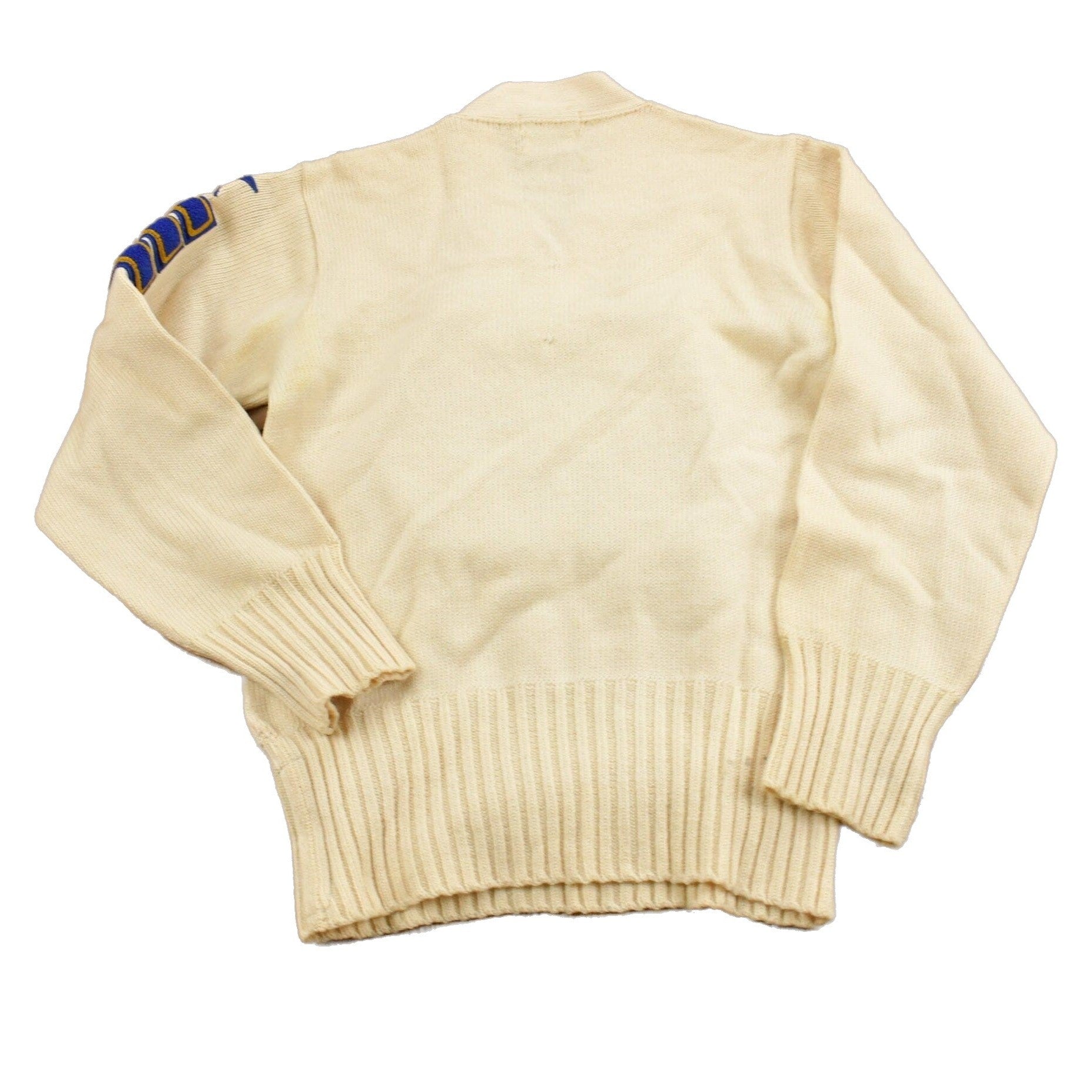 Vintage 1950s 100% Wool Collegiate Varsity Style Knit Sweater "MCH" True Vintage Men's S from propervintagecanada