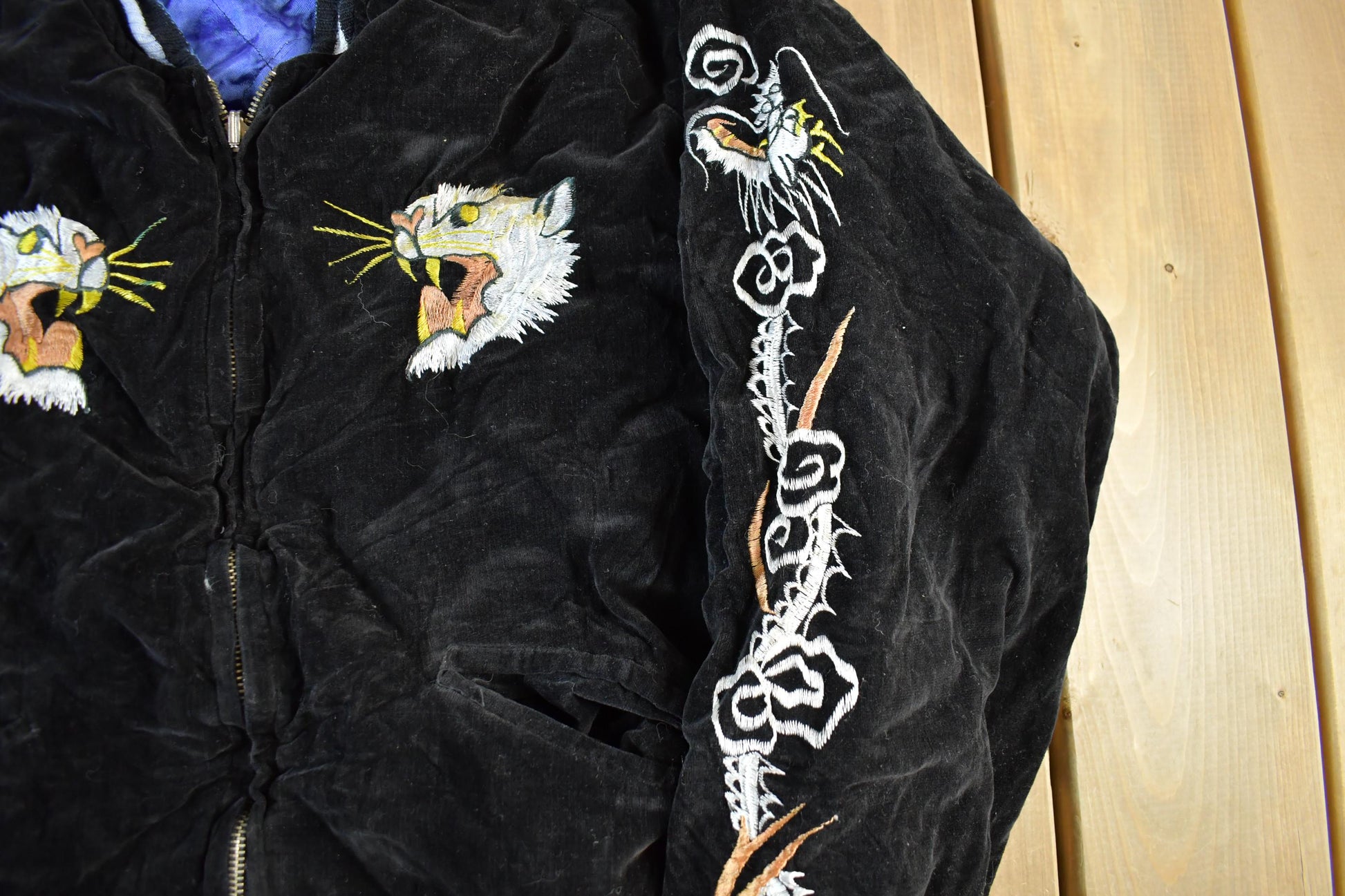 Vintage 1950s 1960s Japan Sukajan Souvenir Bomber Jacket Men's S from propervintagecanada