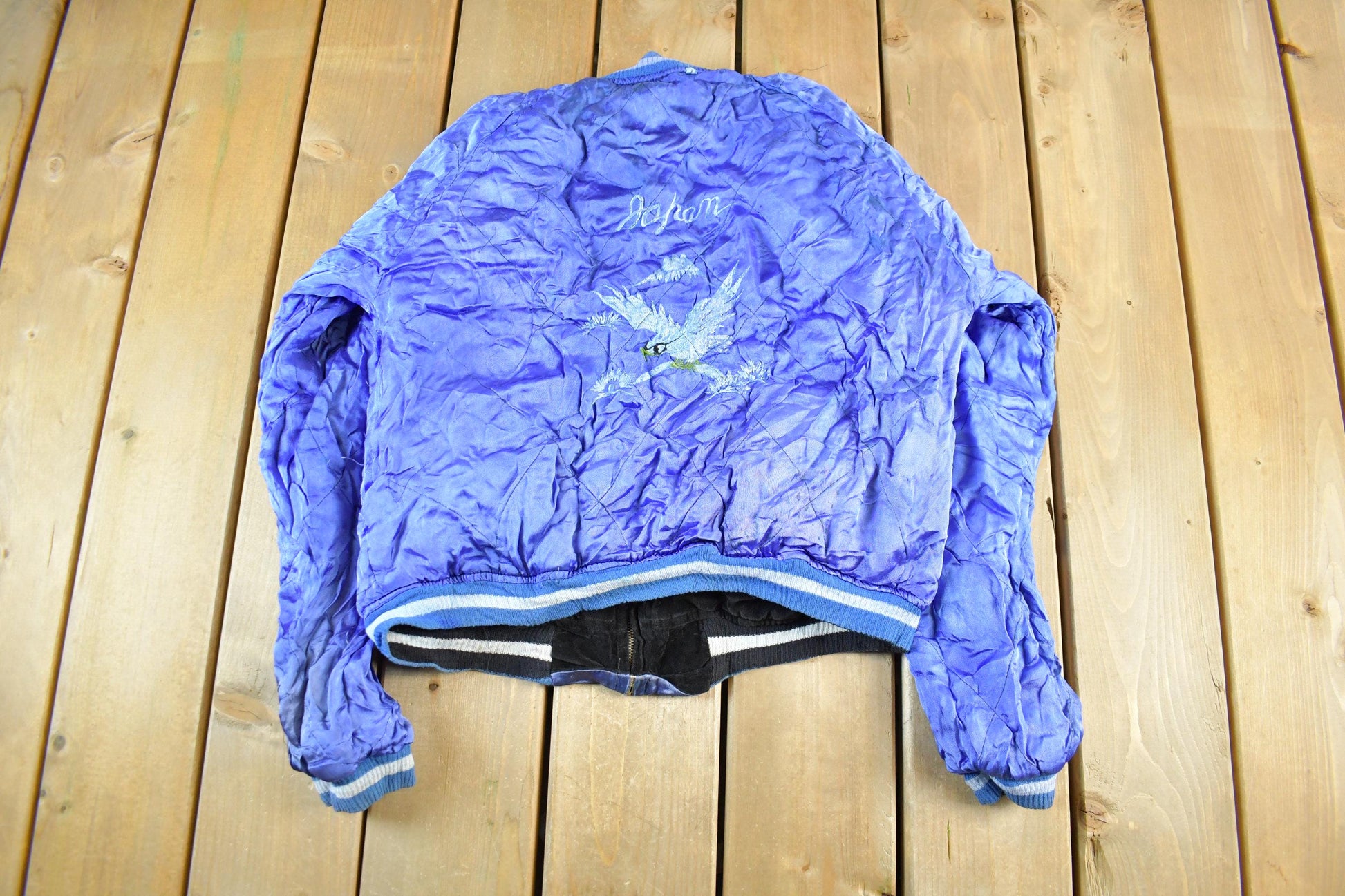 Vintage 1950s 1960s Japan Sukajan Souvenir Bomber Jacket Men's S from propervintagecanada