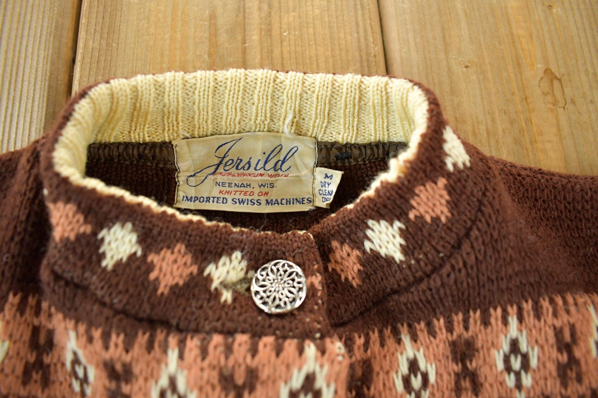 Vintage 1950s 1960s Jersild Wool Knit Cardigan Sweater Women's Medium from propervintagecanada