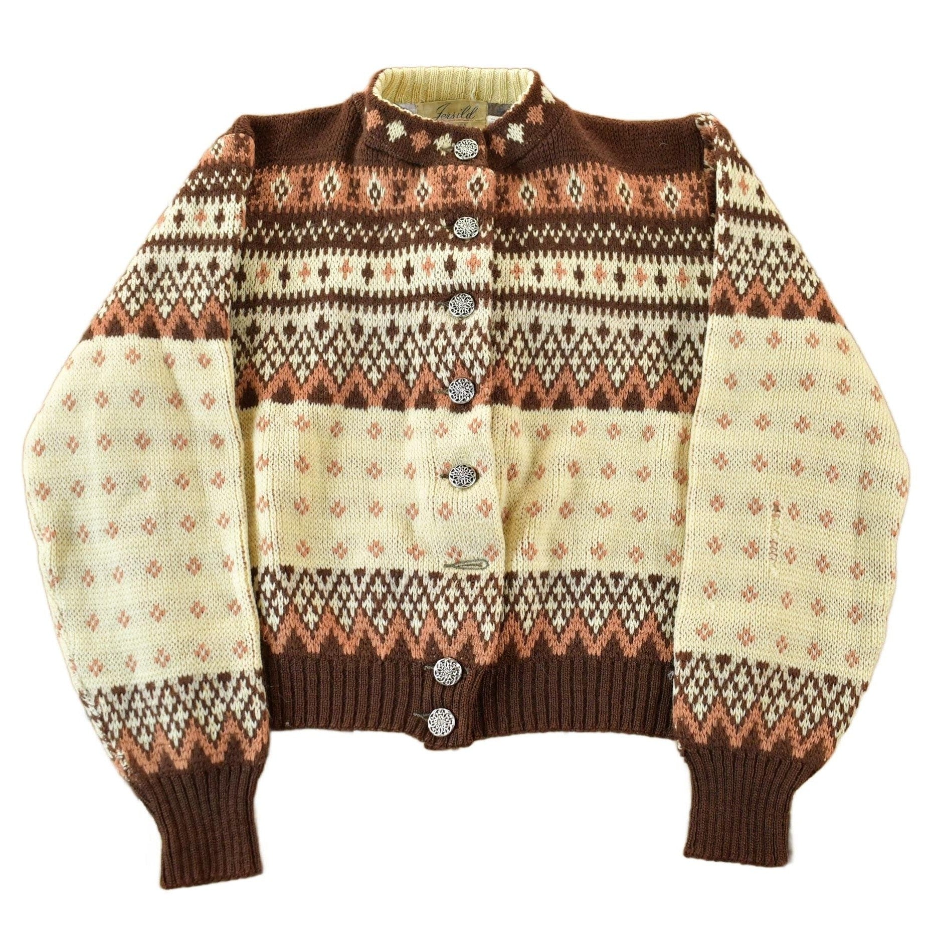 Vintage 1950s 1960s Jersild Wool Knit Cardigan Sweater Women's Medium from propervintagecanada