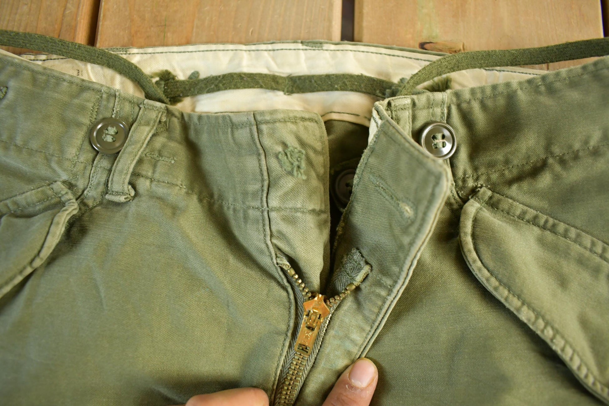 Vintage 1950s 1960s Military OG-107 Sateen Fatigue Pants Men's 30 x 31