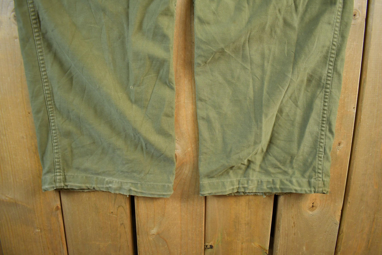 Vintage 1950s 1960s Military OG-107 Sateen Fatigue Pants Men's 30 x 31 from propervintagecanada