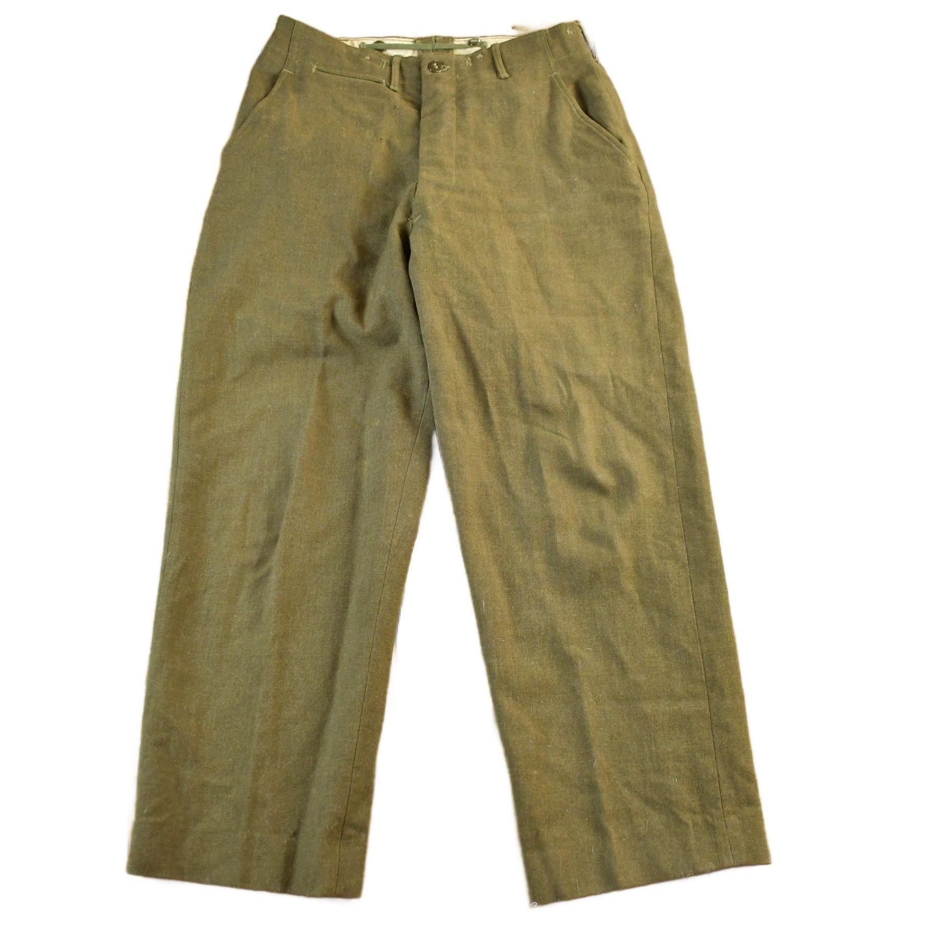 Vintage 1950s 1960s Military Wool Field Combat Pants Men's 31 x 28