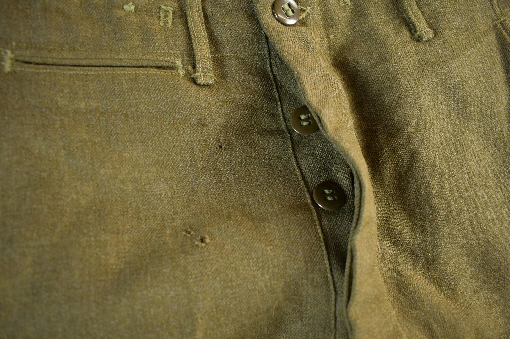 Vintage 1950s 1960s Military Wool Field Combat Pants Men's 31 x 28