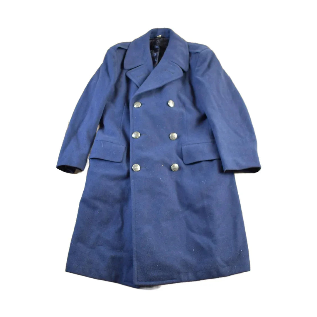 Vintage 1950s Air Force Wool Trench Coat Men's XS from propervintagecanada
