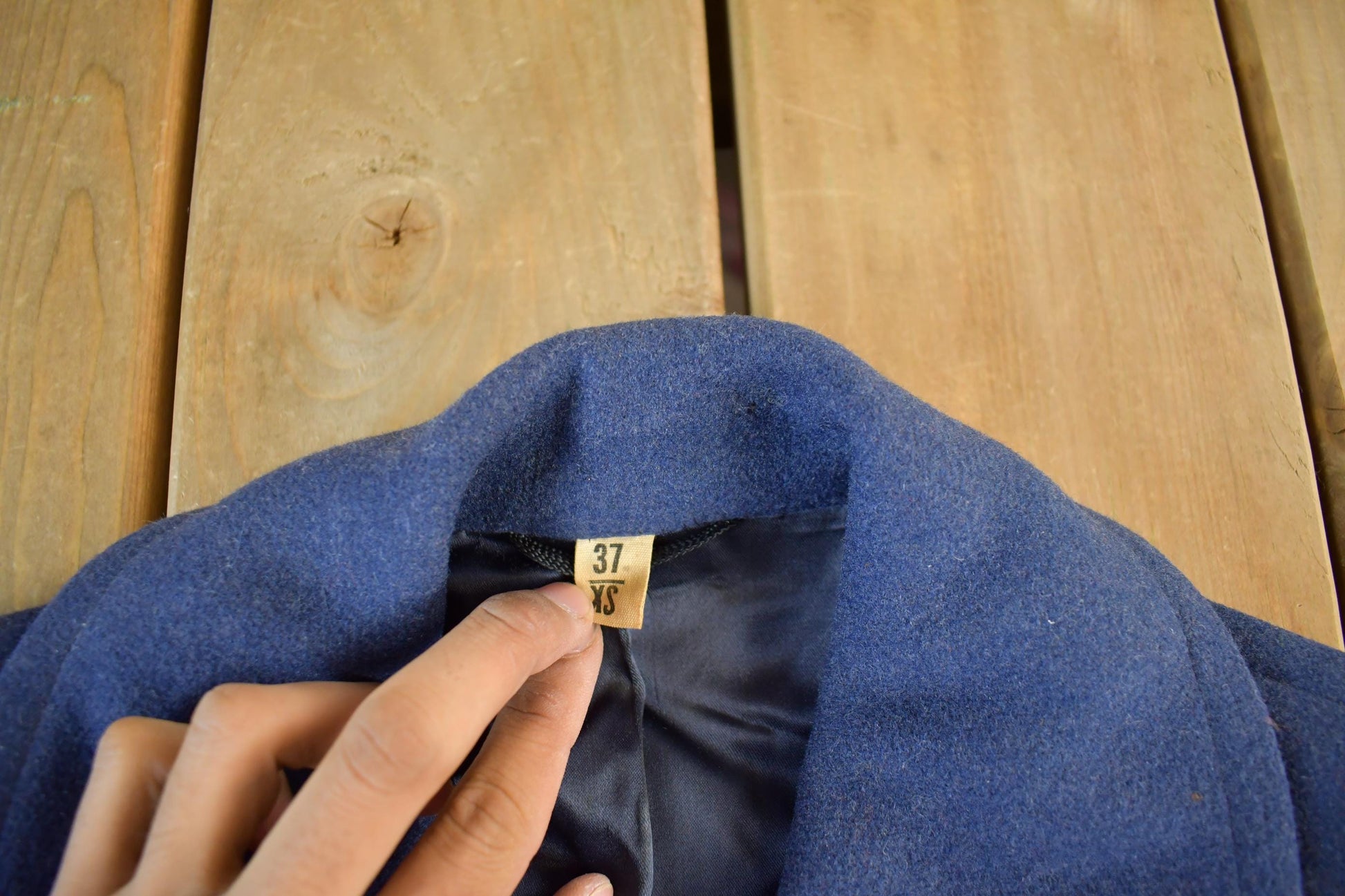 Vintage 1950s Air Force Wool Trench Coat Men's XS from propervintagecanada