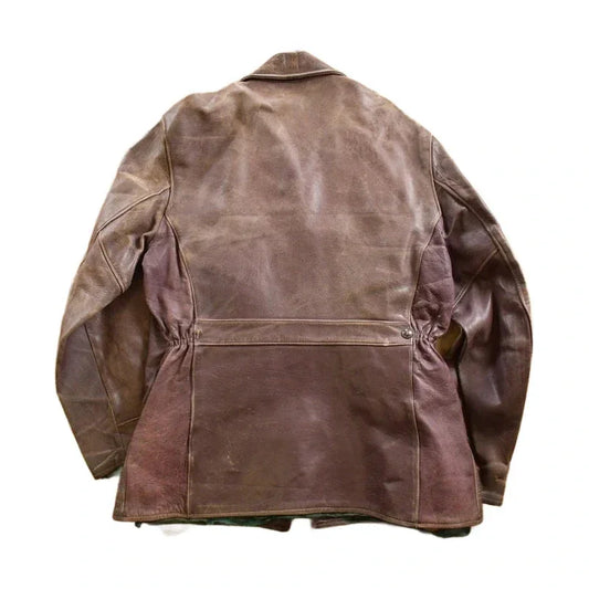 Vintage 1950s Aldencrest Brown Horsehide Leather Jacket Men's Large from propervintagecanada